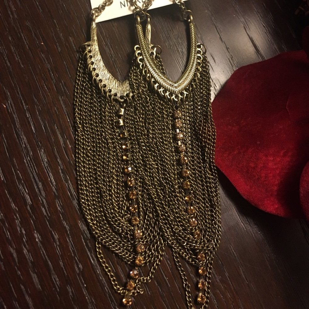 Antique Gold Chain Earrings